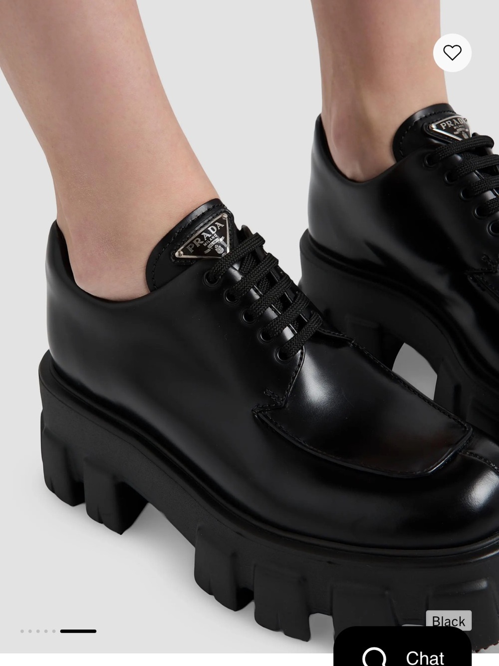 Prada Black Patent Lace-Up Chunky Boots - Picture 9 of 14